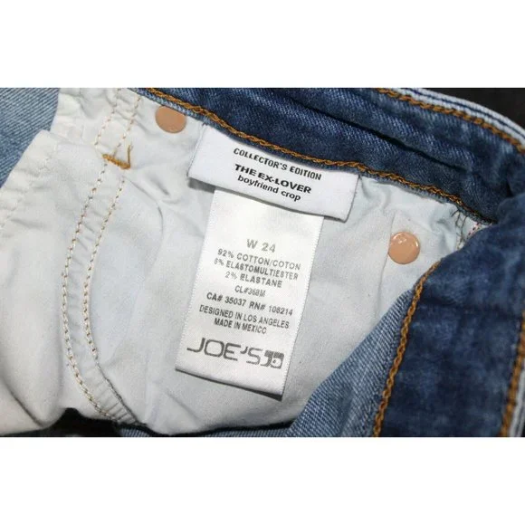 Joes Jeans Collectors Edition Womens Med Wash Ex Lover Boyfriend Crop Jeans 24 - Picture 6 of 6